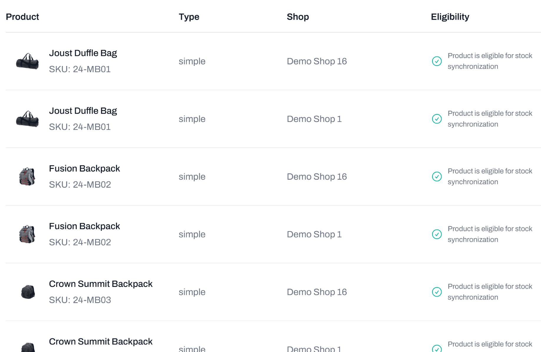 Orderpiqer WMS - Stock Sync